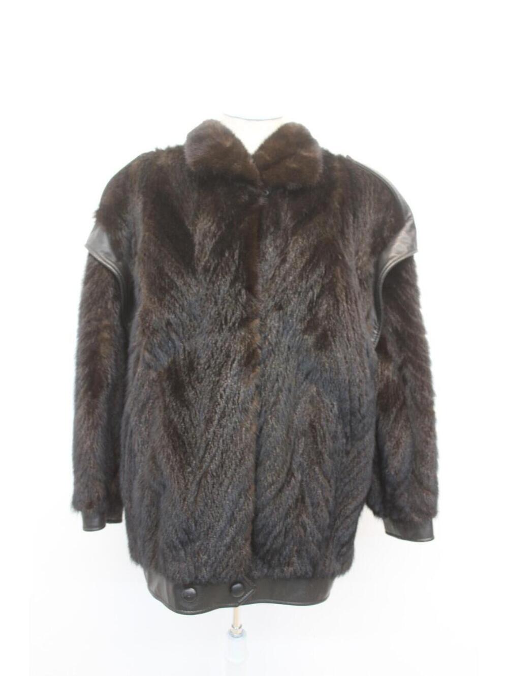 Mint Dark Ranch Brown Mink Fur Jacket Coat Women Woman Size 8 Medium